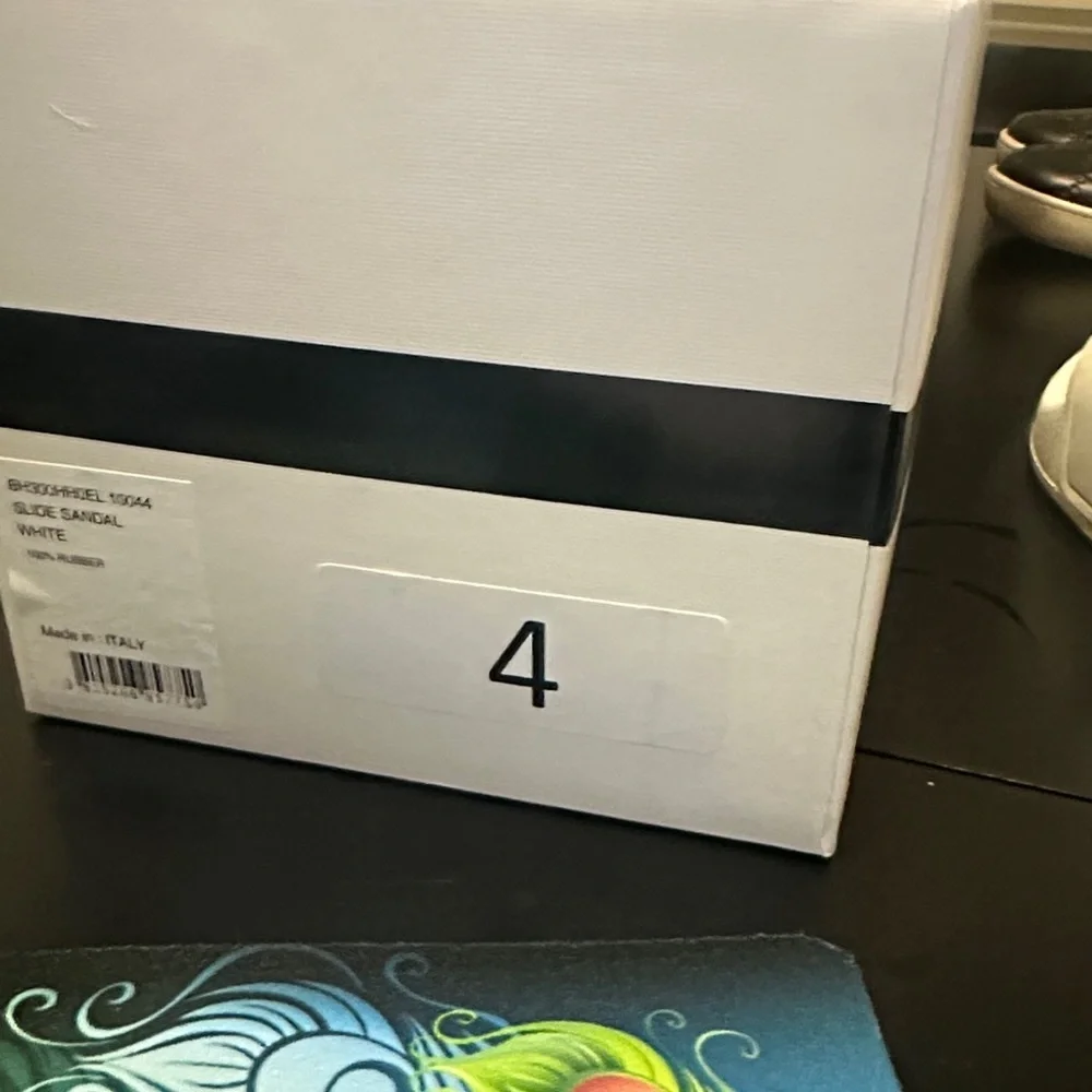 Givenchy White Logo Slide Sandals - Picture 6 of 7